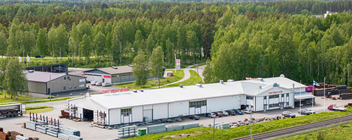Suomen Teräsritilän rakennukset ilmakuvassa