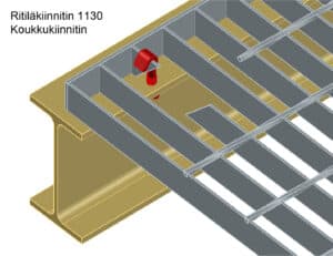 Ritiläkiinnitin 1130 Koukkukiinnitin