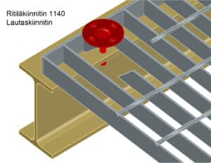Ritiläkiinnitin 1140 Lautaskiinnitin