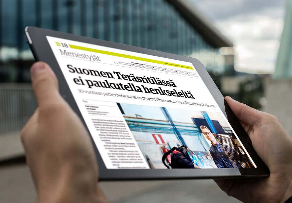 Suomen Teräsritilä Kauppalehdessä 2023